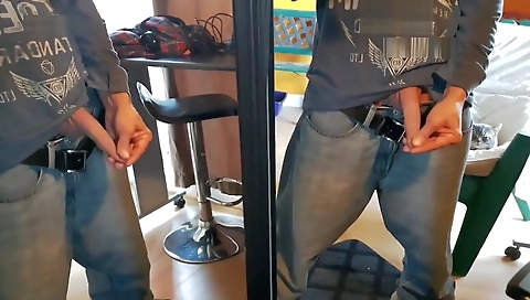 Super-hot latina chick with a dildo