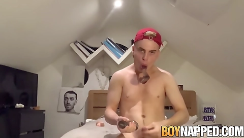 Sexy blonde with dildo fuck