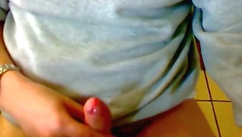 Tall blonde plays with big black cock