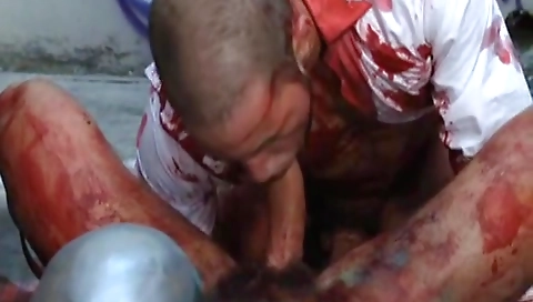 Hot blonde with sexy body fucks herself