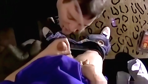 Mas pinned down and research fucking for her feet