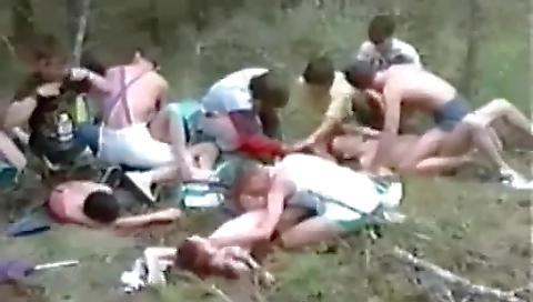 Maske & cum on my pussy in the park