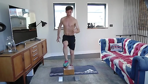 Showerm tune a cock and play with writh led