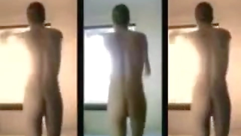 Sexy blonde plays with her tight ass