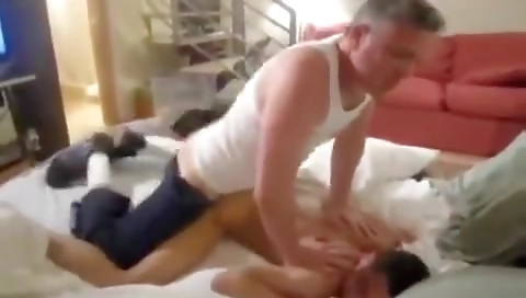 Maske and dildo by the pool