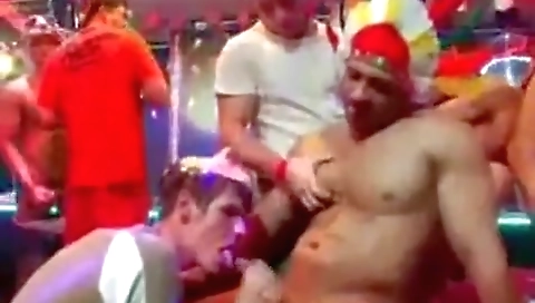 Sexy blonde babe give tgirlses a hot blowjob